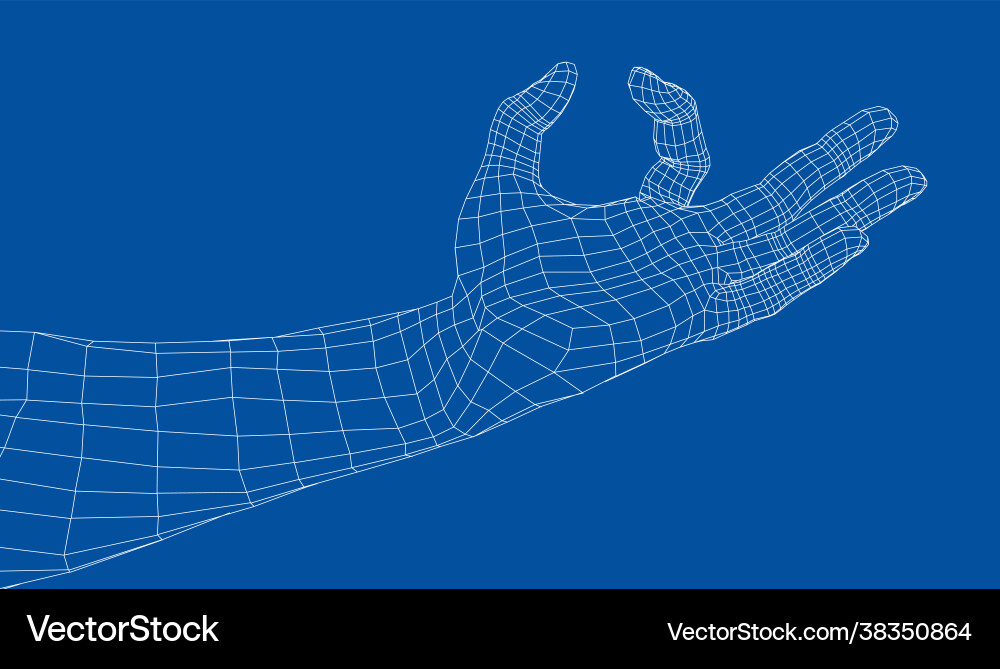 Hand hold some tiny or thin object Vector Image