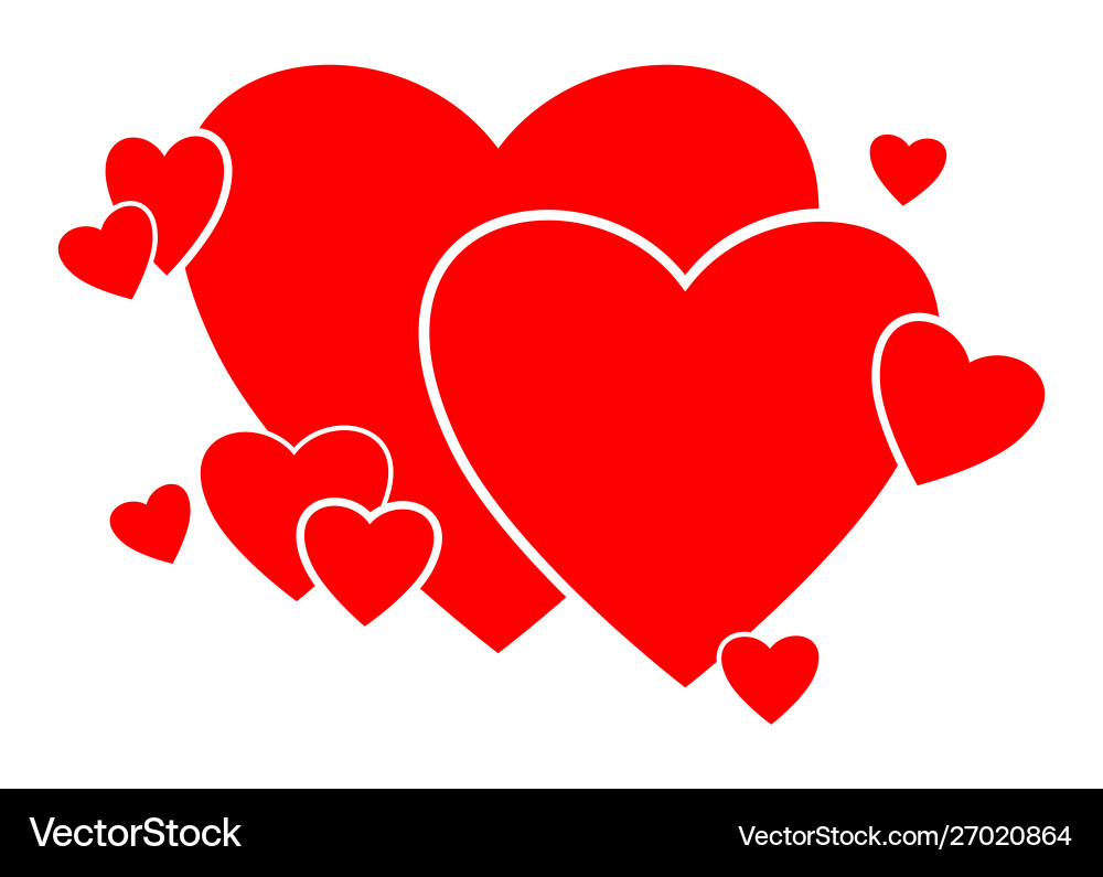 Heart consisting hearts Heart consisting hearts vector image