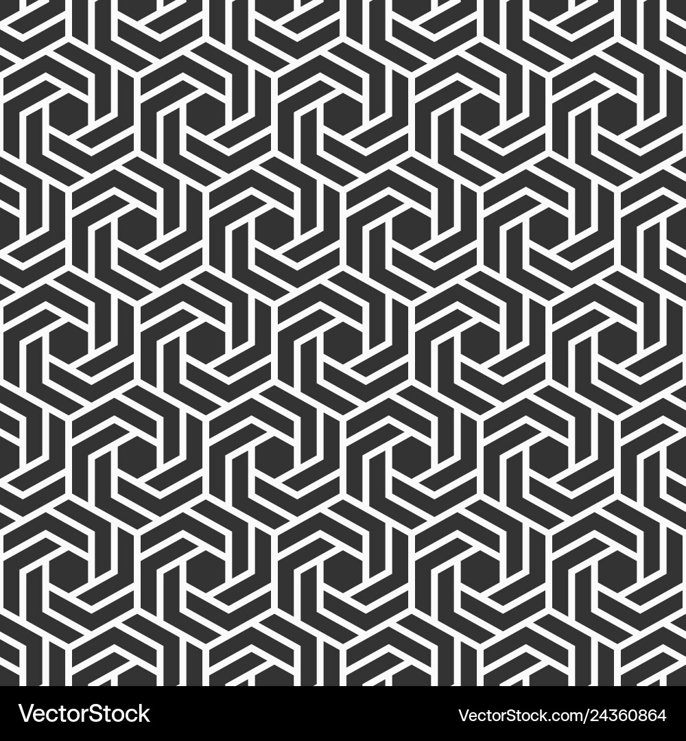 Hexagonal Geometric Pattern Vector Image