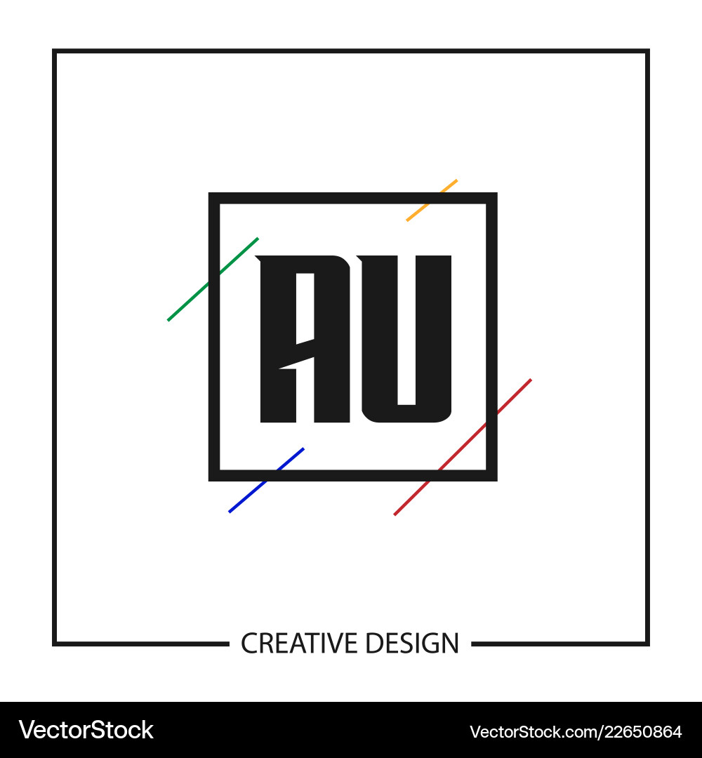 Initial letter au logo template design Initial letter au logo template design vector image