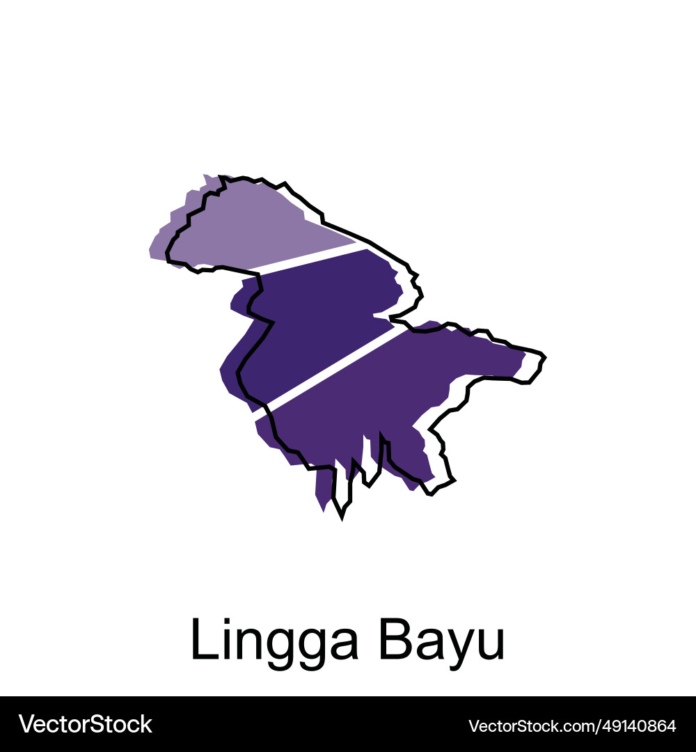 Map city of lingga bayu design world Map city of lingga bayu design world vector image