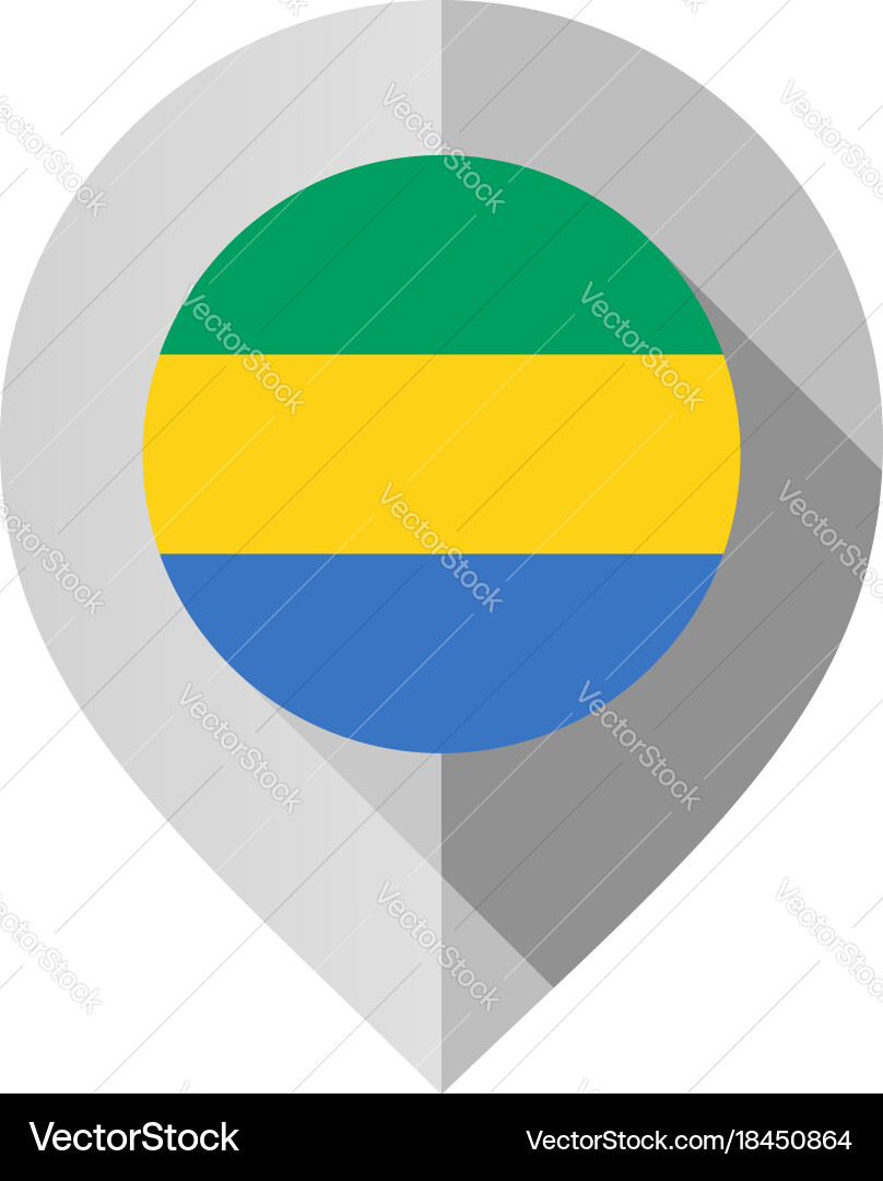 Marker with flag for map vector image