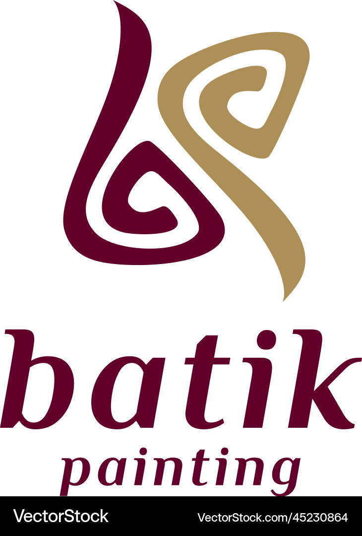 Monogram b p batik malen traditionelle tribal logo Monogram b p batik malen traditionelle tribal logo vektorbild