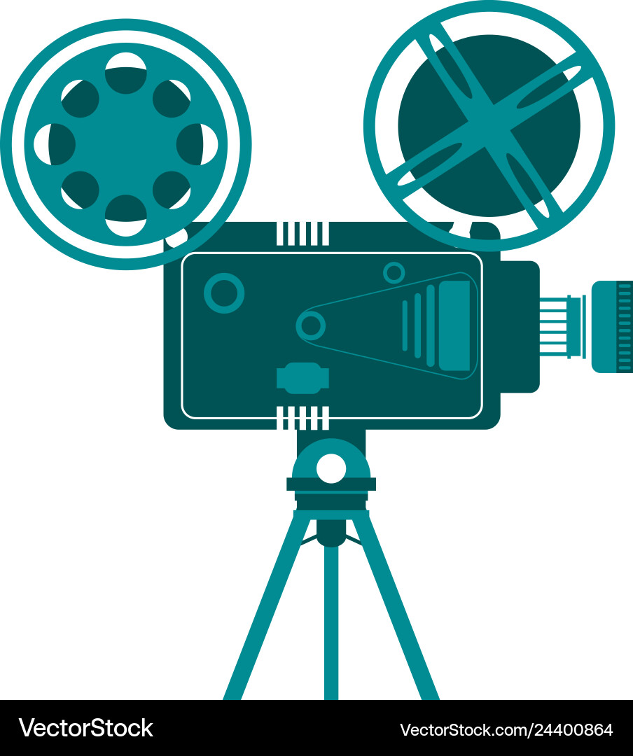 Movie professional camera Royalty Free Vector Image