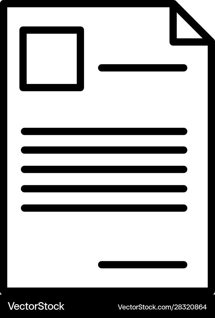 Paper document file isolated icon Vector Image