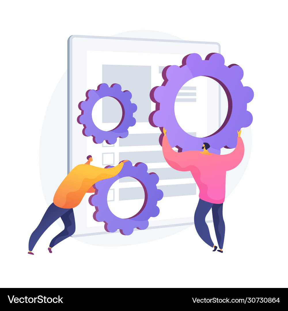 Program settings concept metaphor Program settings concept metaphor Vector Image