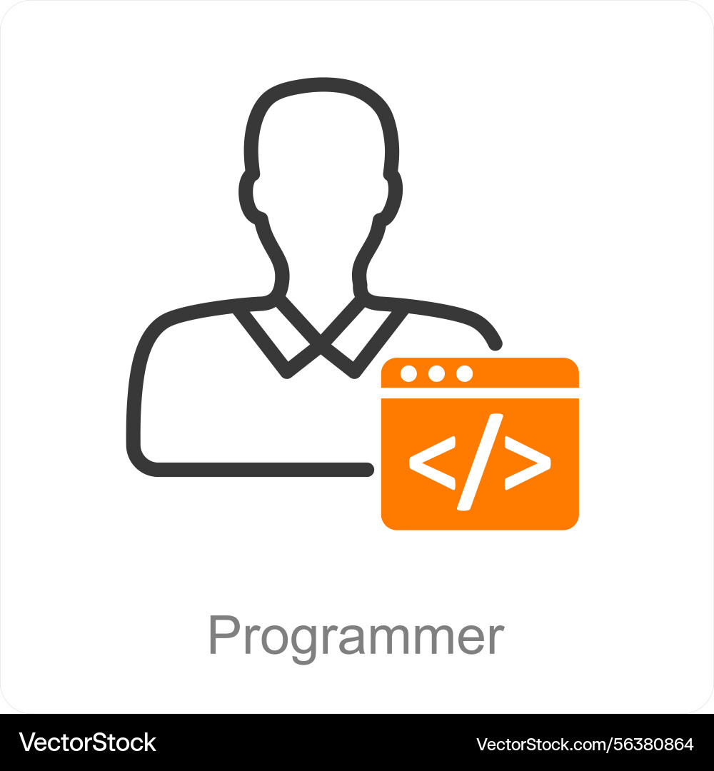Programmer icon concept vector image