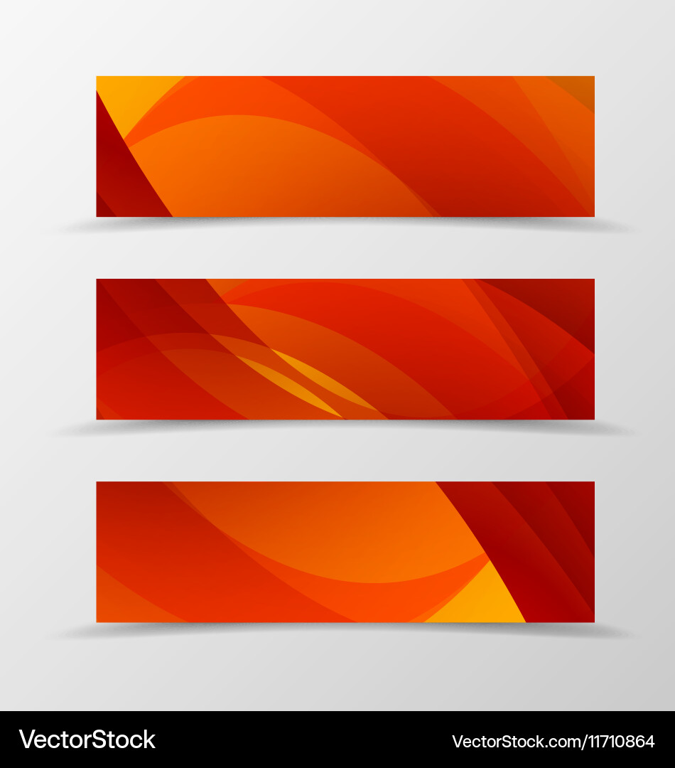 Set of header banner dynamic design vector image