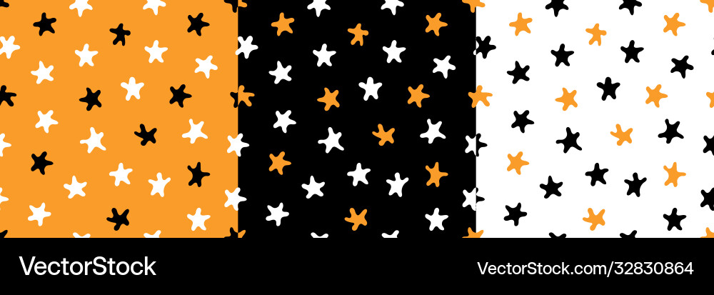 Set seamless pattern with stars Set seamless pattern with stars Vector Image