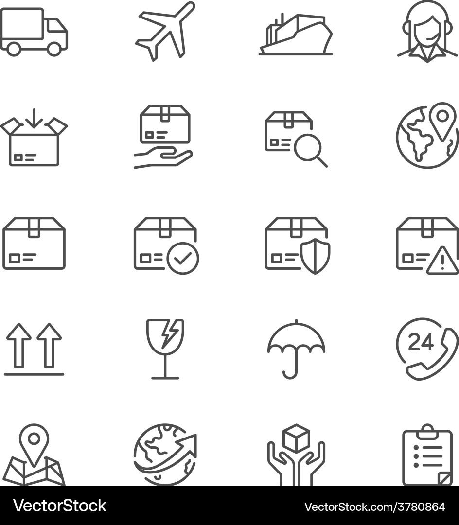 Shipping & Logistics Icons vector image