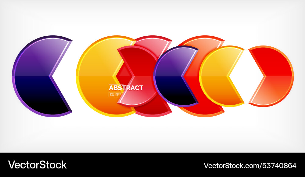 Trendy round shapes with triangular angle design Trendy round shapes with triangular angle design Vector Image