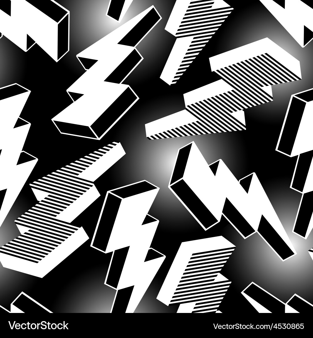 Abstract Lightning Stripe Pattern vector image