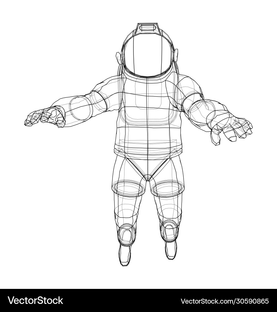 Astronaut concept rendering 3d Astronaut concept rendering 3d vector image