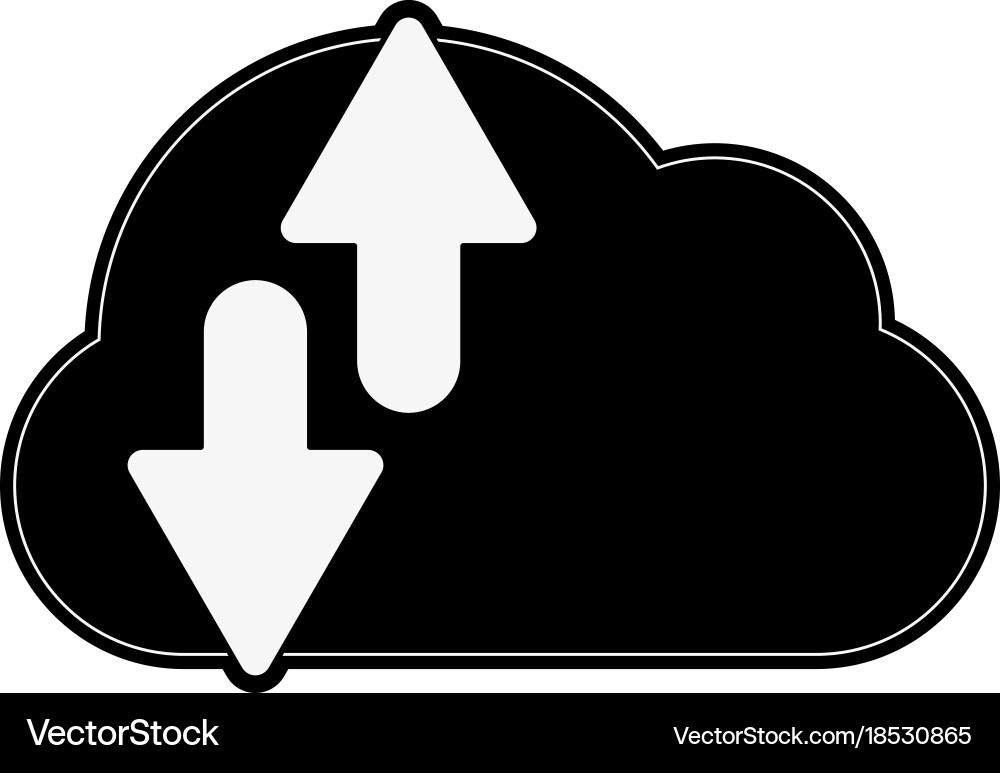Cloud computing symbol vector image