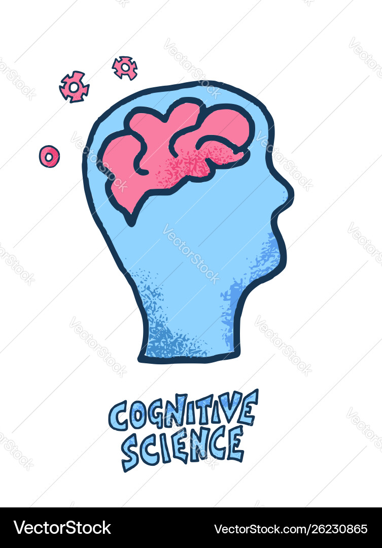 Cognitive science concept set elements Vector Image