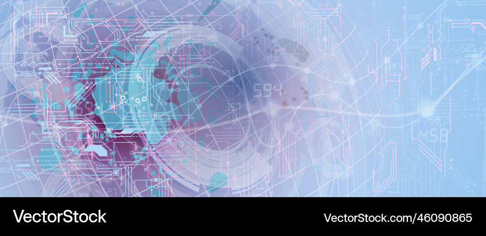 Conceptual technology of artificial intelligence Conceptual technology of artificial intelligence vector image