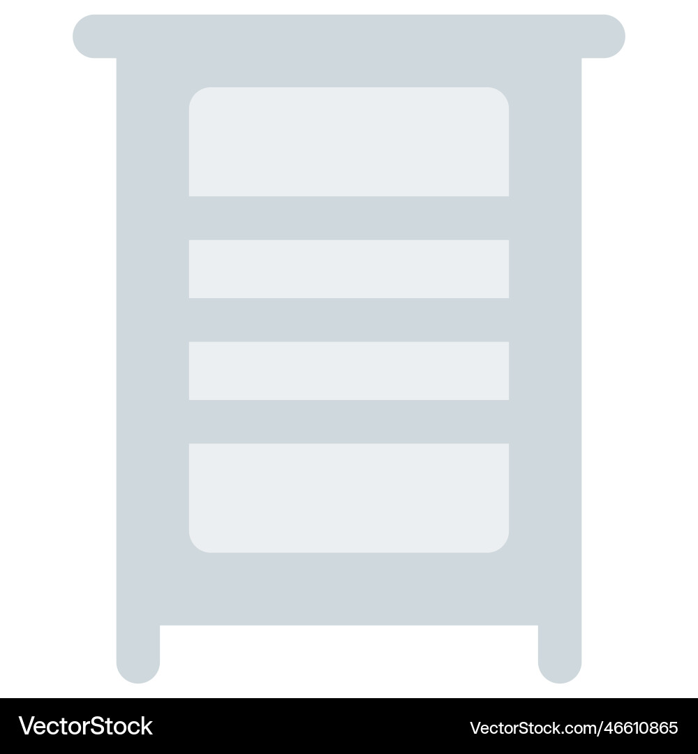 Curio with multiple shelves to display items Vector Image