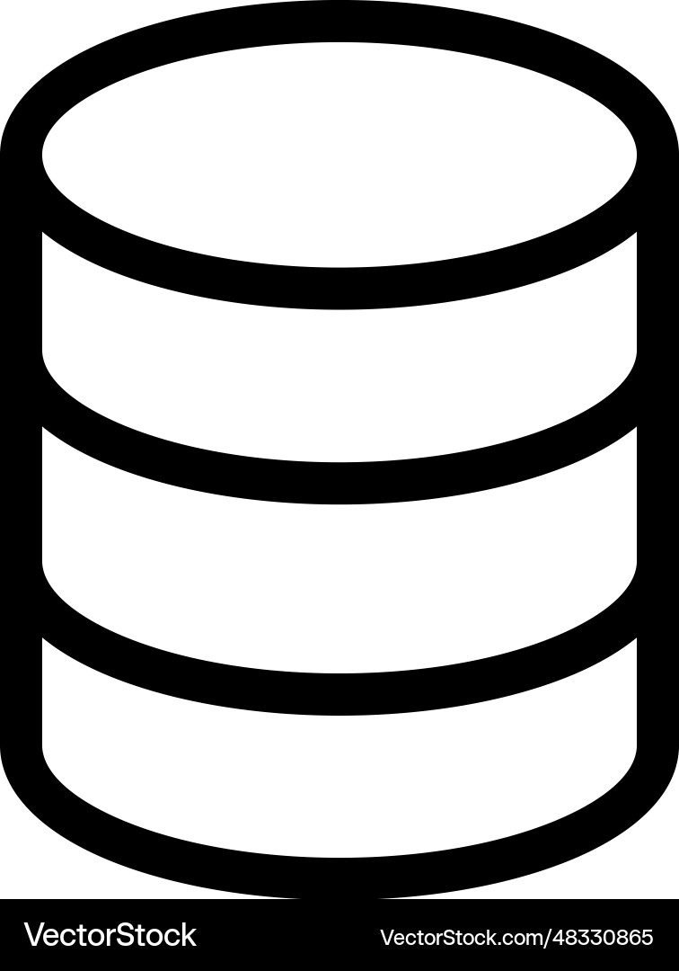 Database icon vector image