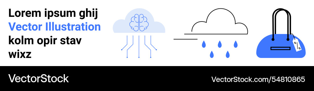 Depiction of ai integration weather forecasting Depiction of ai integration weather forecasting vector image