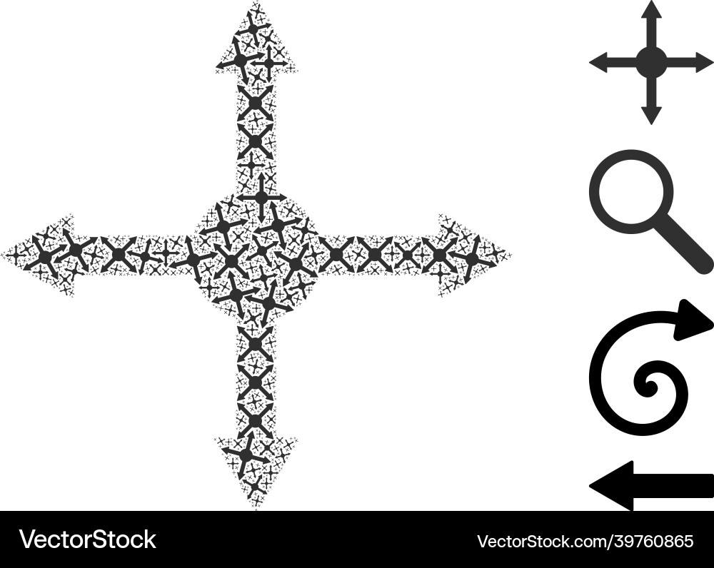 Expand icon recursive composition Expand icon recursive composition vector image