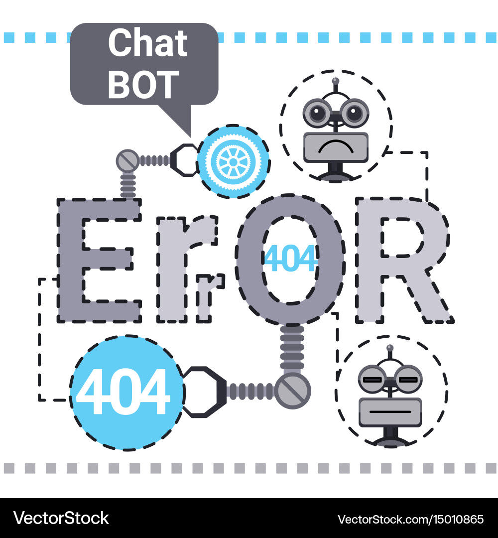 Free chat bot fixing error robot virtual vector image