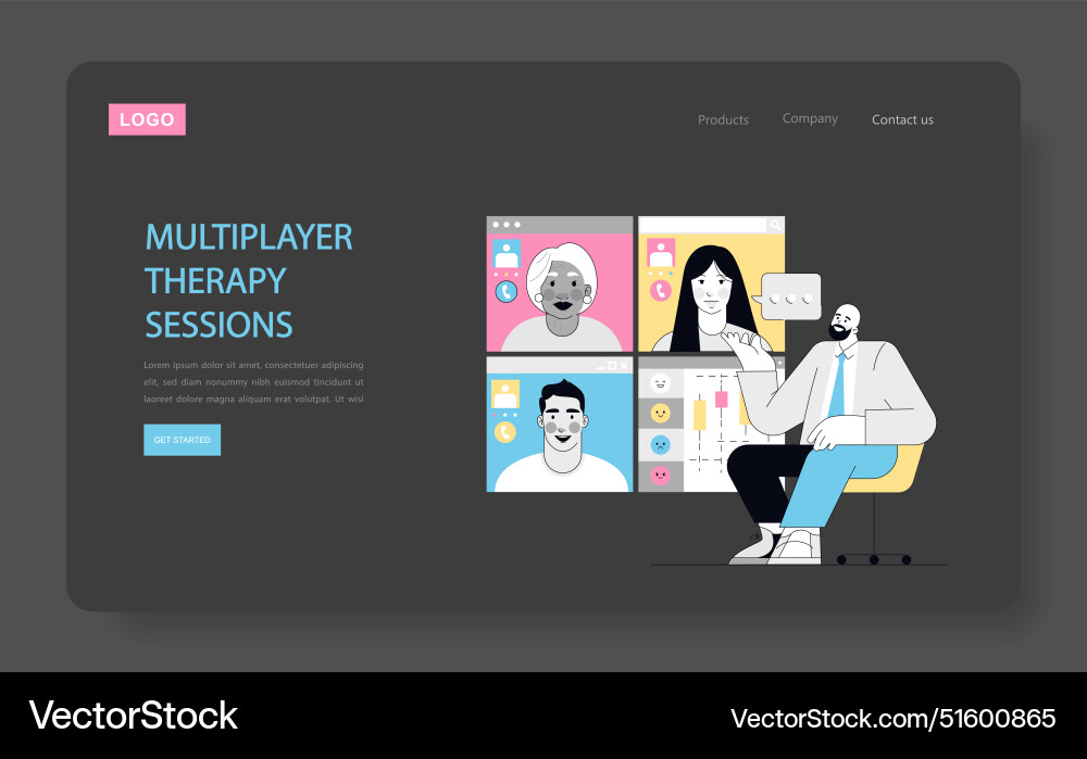 Gamification in psychotherapy flat – Royalty-Free Vector | VectorStock