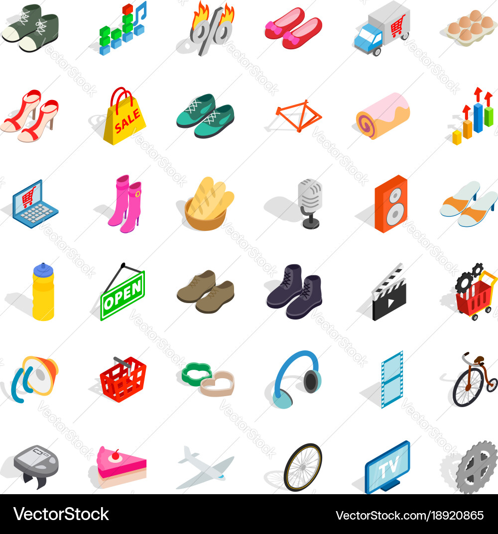 Internet optimization icons set isometric style vector image