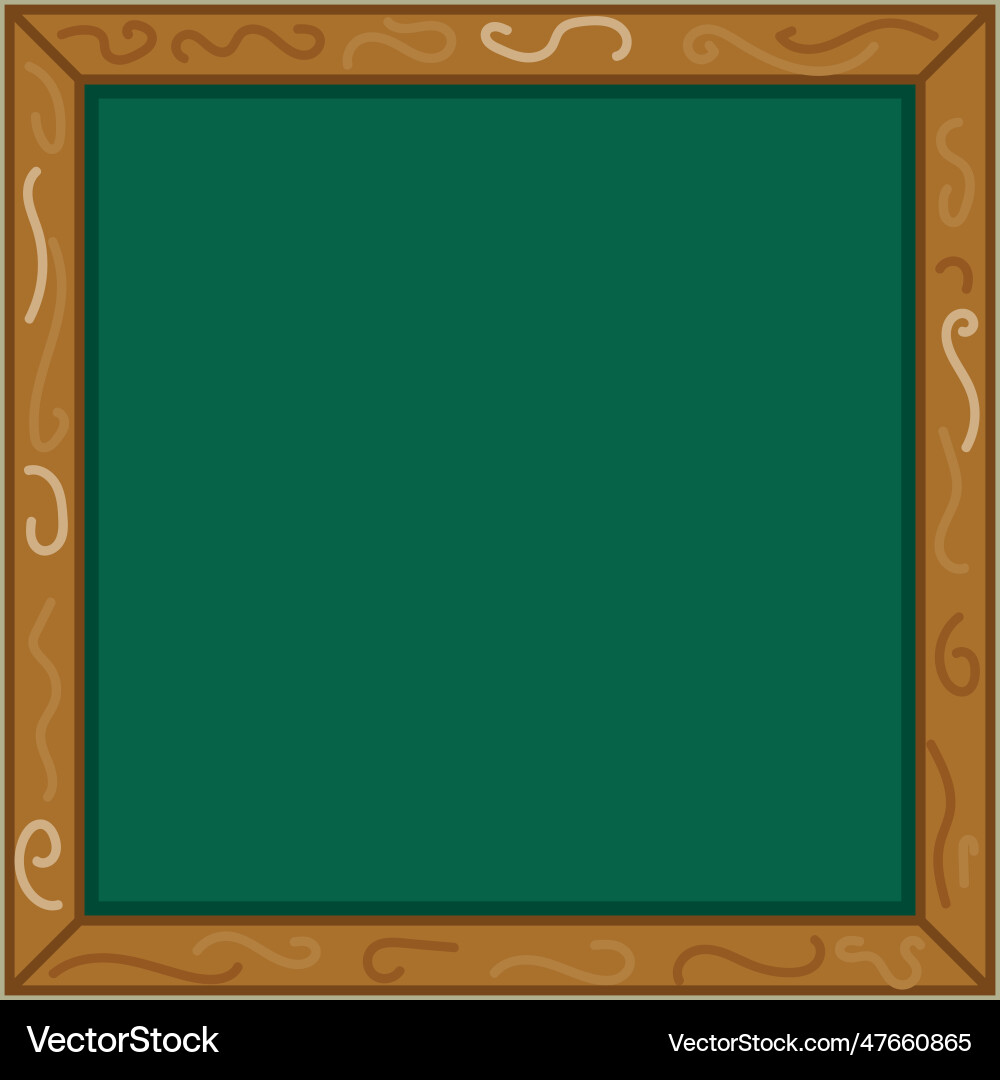 Isolated empty green chalkboard image Vector Image