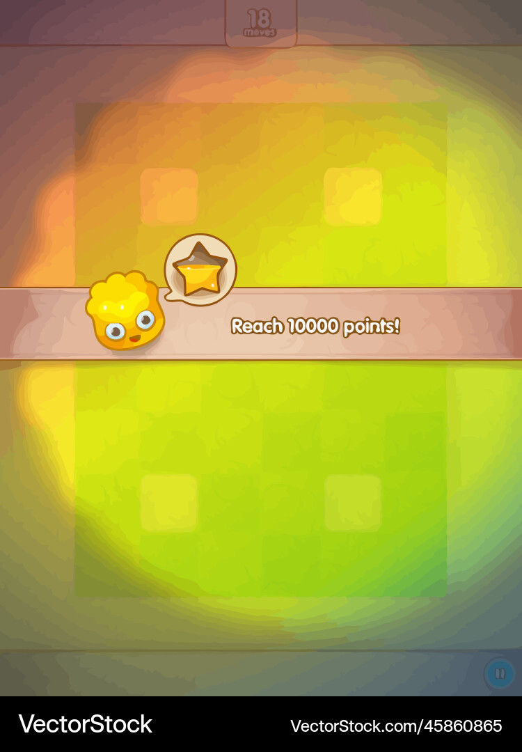 Komplettes Set von Level-Taste Spiel ui Pop-up-Symbol vektorbild
