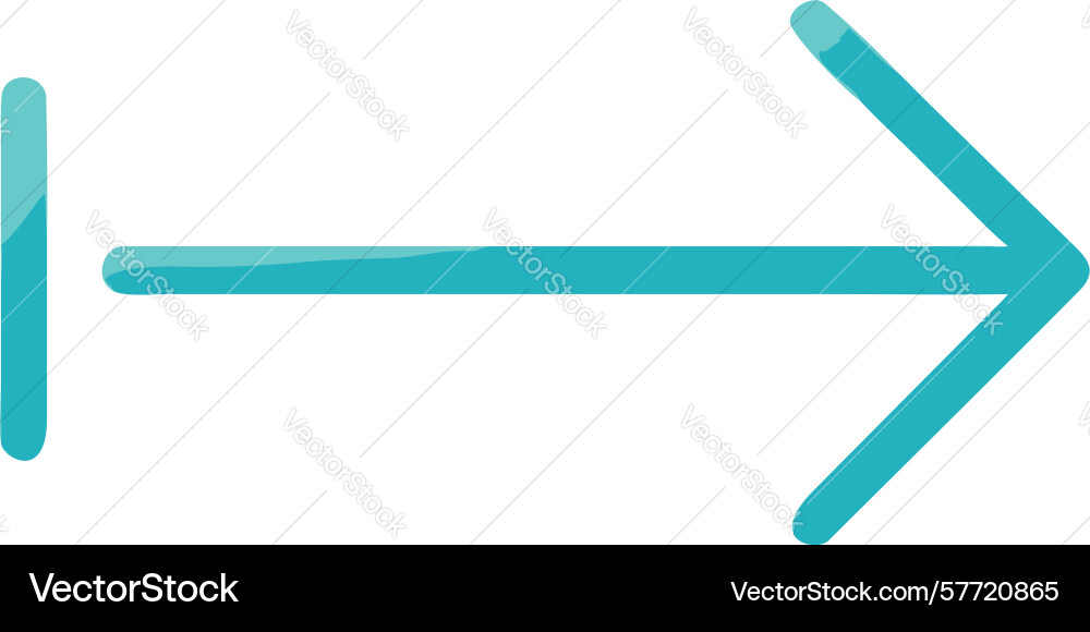 Minimalist arrow with vertical line balanced vector image