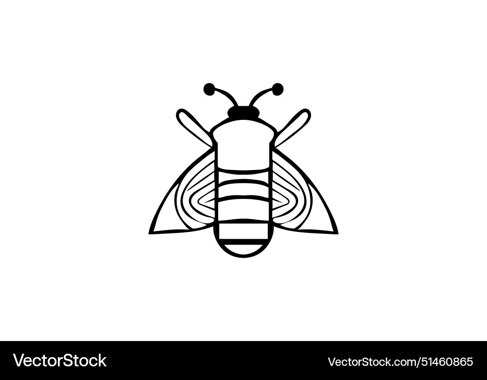 New design minimal style bumblebee icon Vector Image