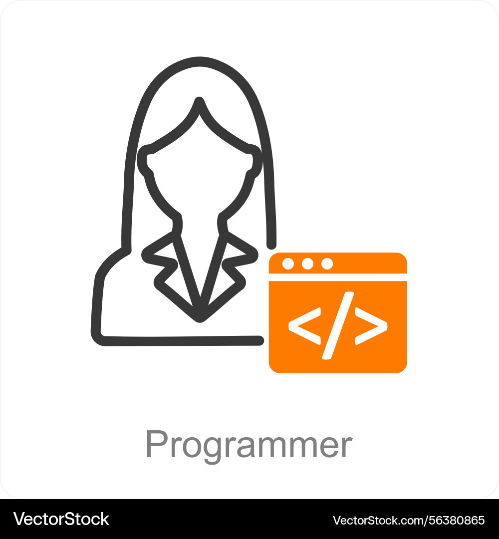 Programmer icon concept vector image