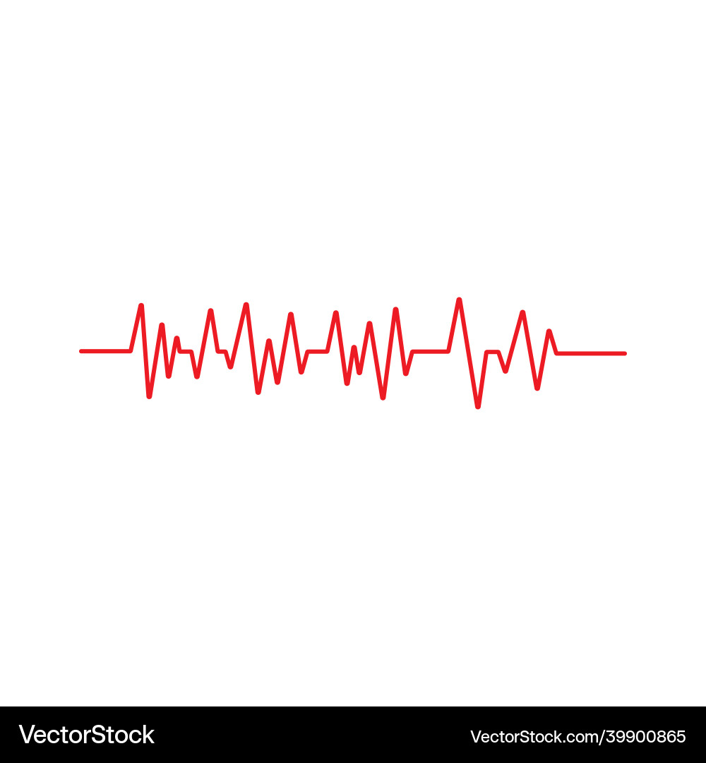 Pulse line template image Pulse line template image Vector Image
