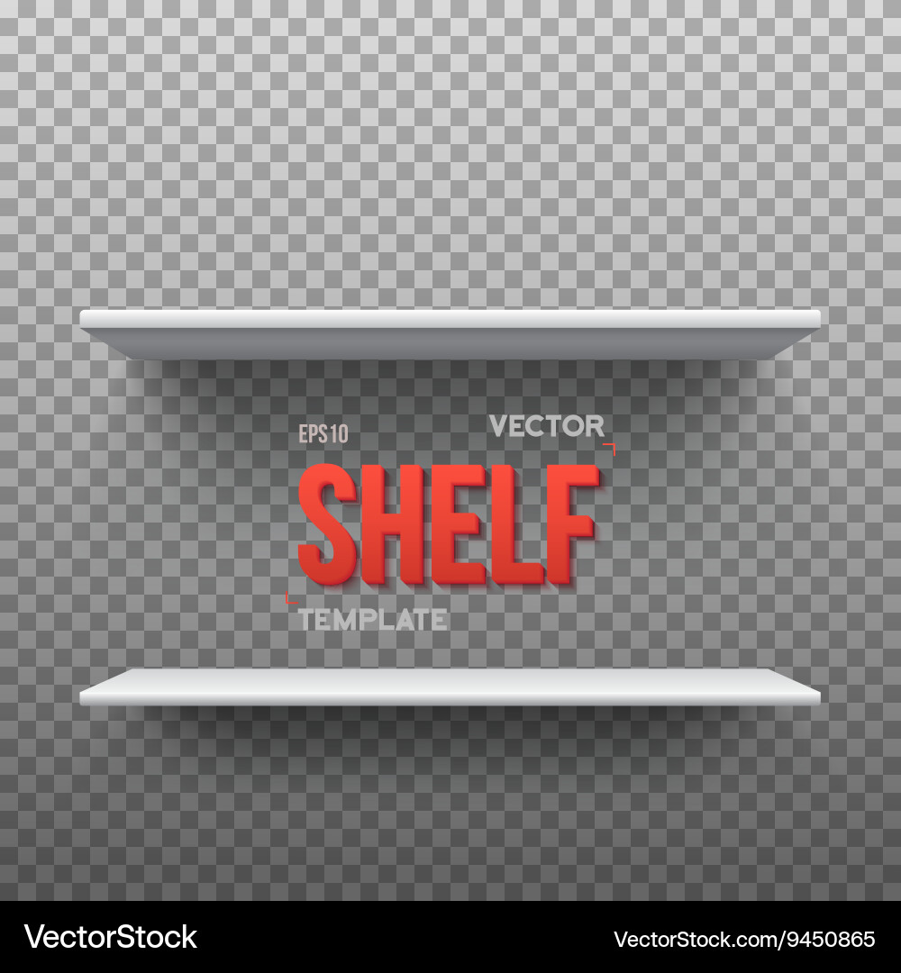 Realistic shelf eps10 empty vector image