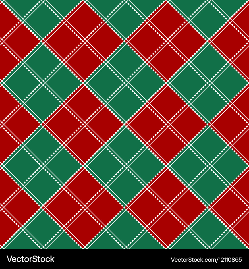 Red and White Checkerboard Pattern vector image
