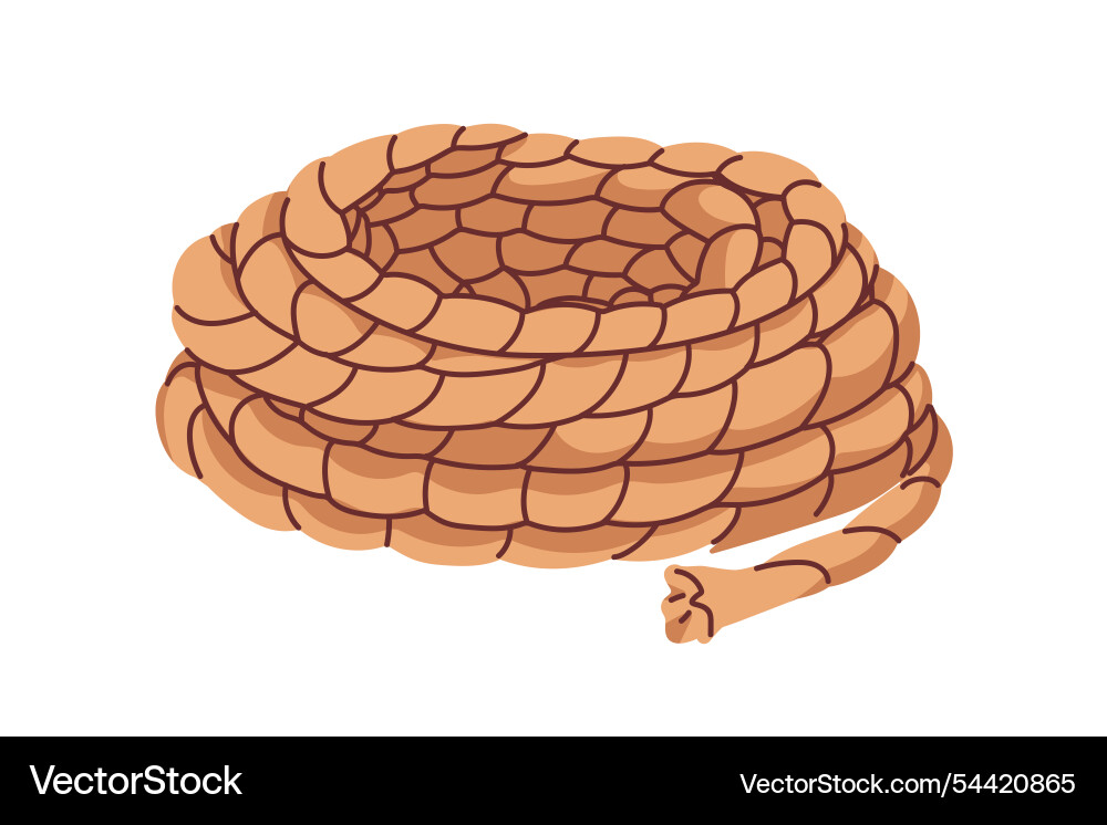 Rope strong string coiled in stacked layers Rope strong string coiled in stacked layers vector image