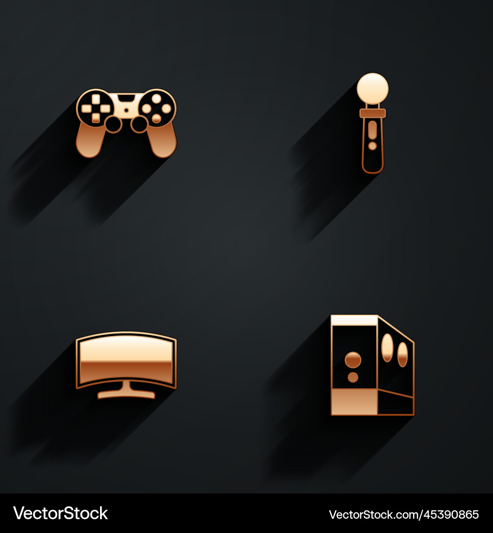 Set game controller or joystick vr computer Set game controller or joystick vr computer vector image