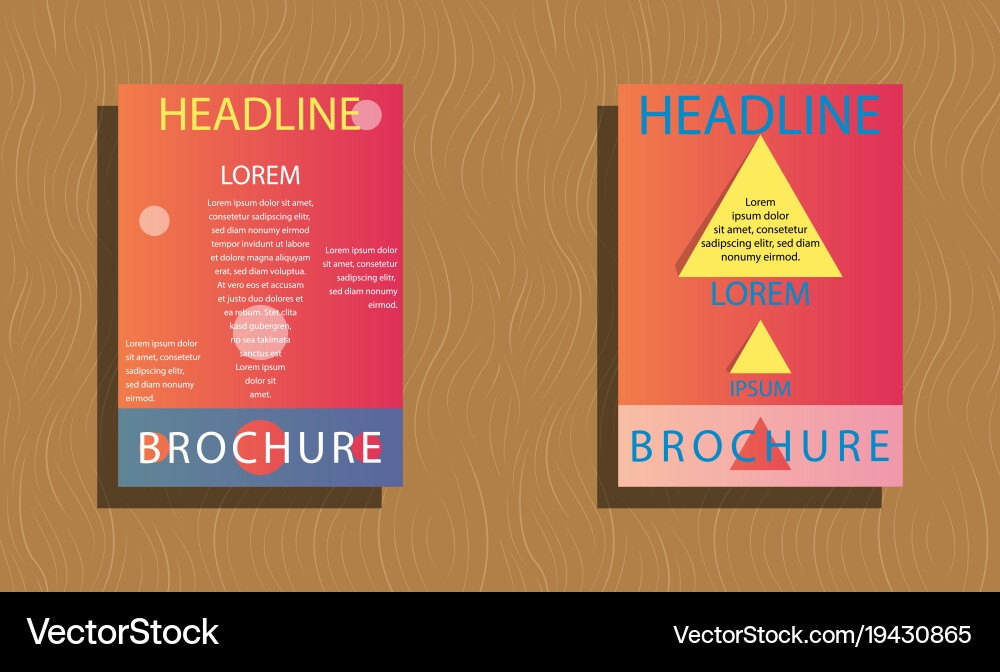 Set of layout background for art template vector image