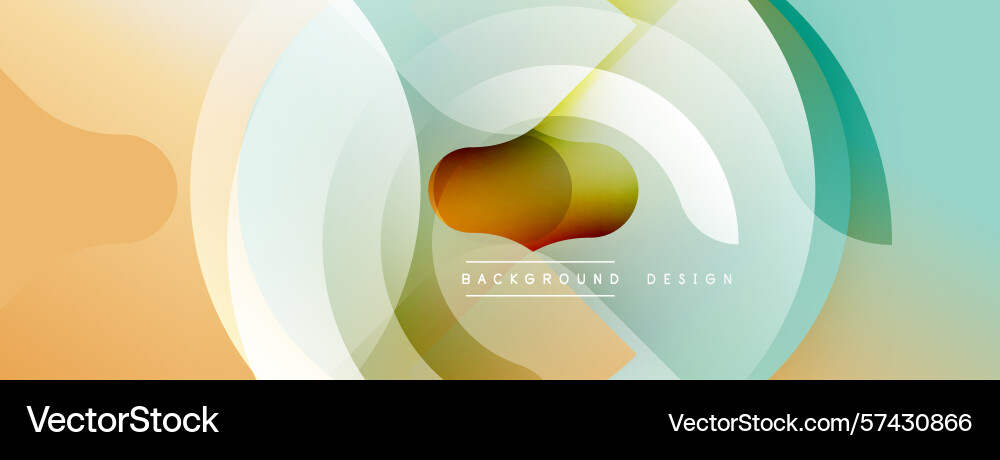 Abstract circles overlap creating soft gradients Vector Image