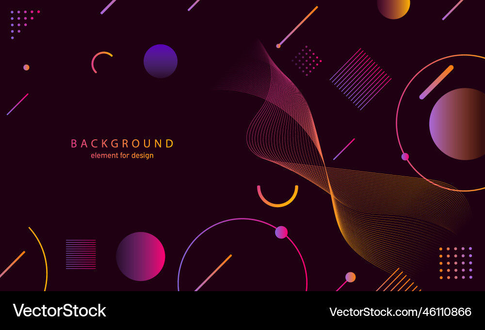 Abstract gradient background wave element Abstract gradient background wave element vector image