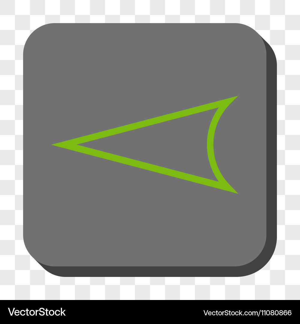 Arrowhead left rounded square button Vector Image