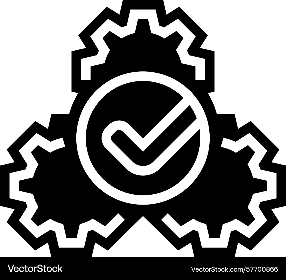 Automatic function glyph icon Automatic function glyph icon Vector Image