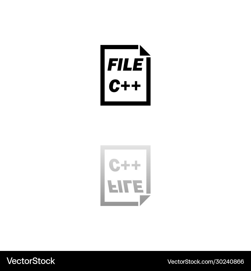 C coding file icon flat C coding file icon flat vector image