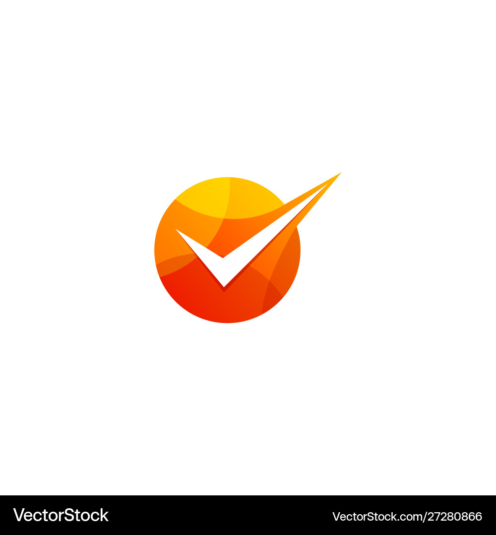 Check mark icon geometry design template Vector Image