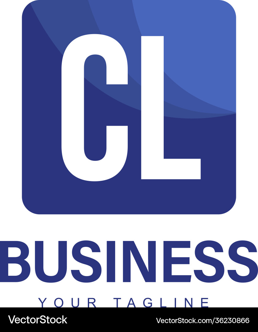 Cl initial a logo design with abstract style Cl initial a logo design with abstract style vector image