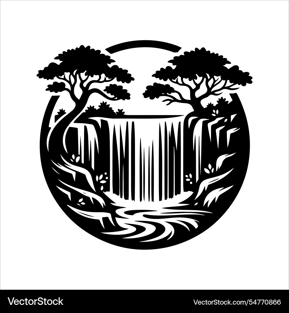 Create stunning projects with spring waterfall Vector Image