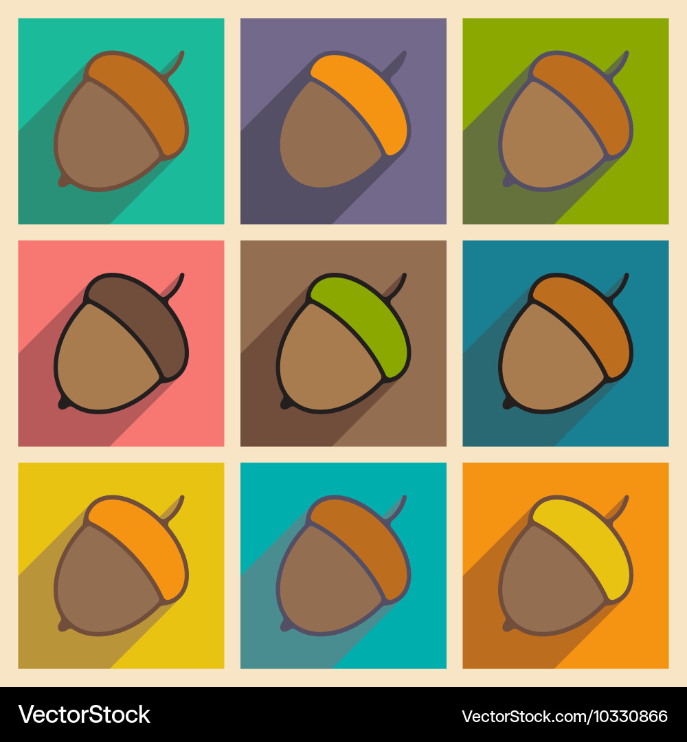 Flat with shadow concept and mobile application Vector Image
