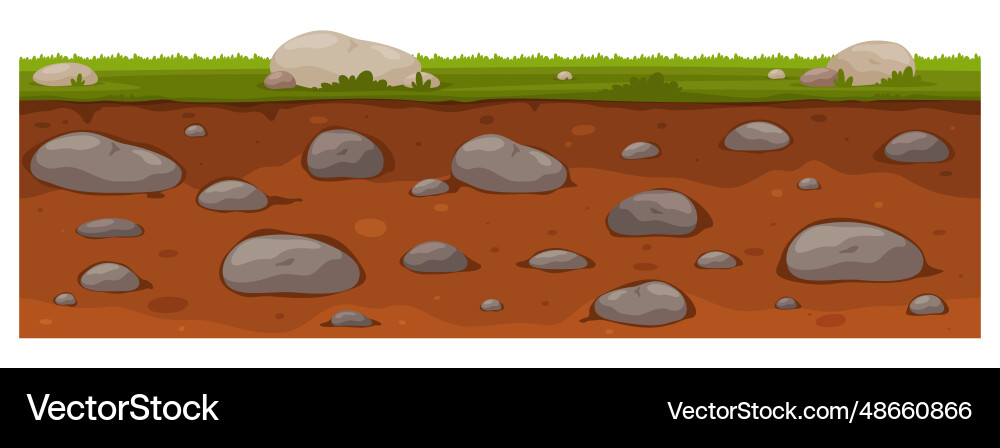 Ground in a section with different layers Ground in a section with different layers vector image