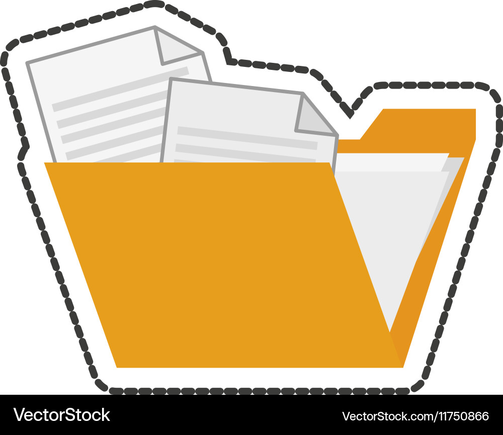 Isolated file design vector image
