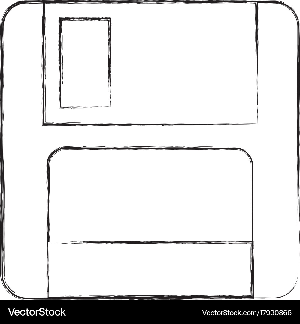 Magnetic floppy disk icon for computer data vector image